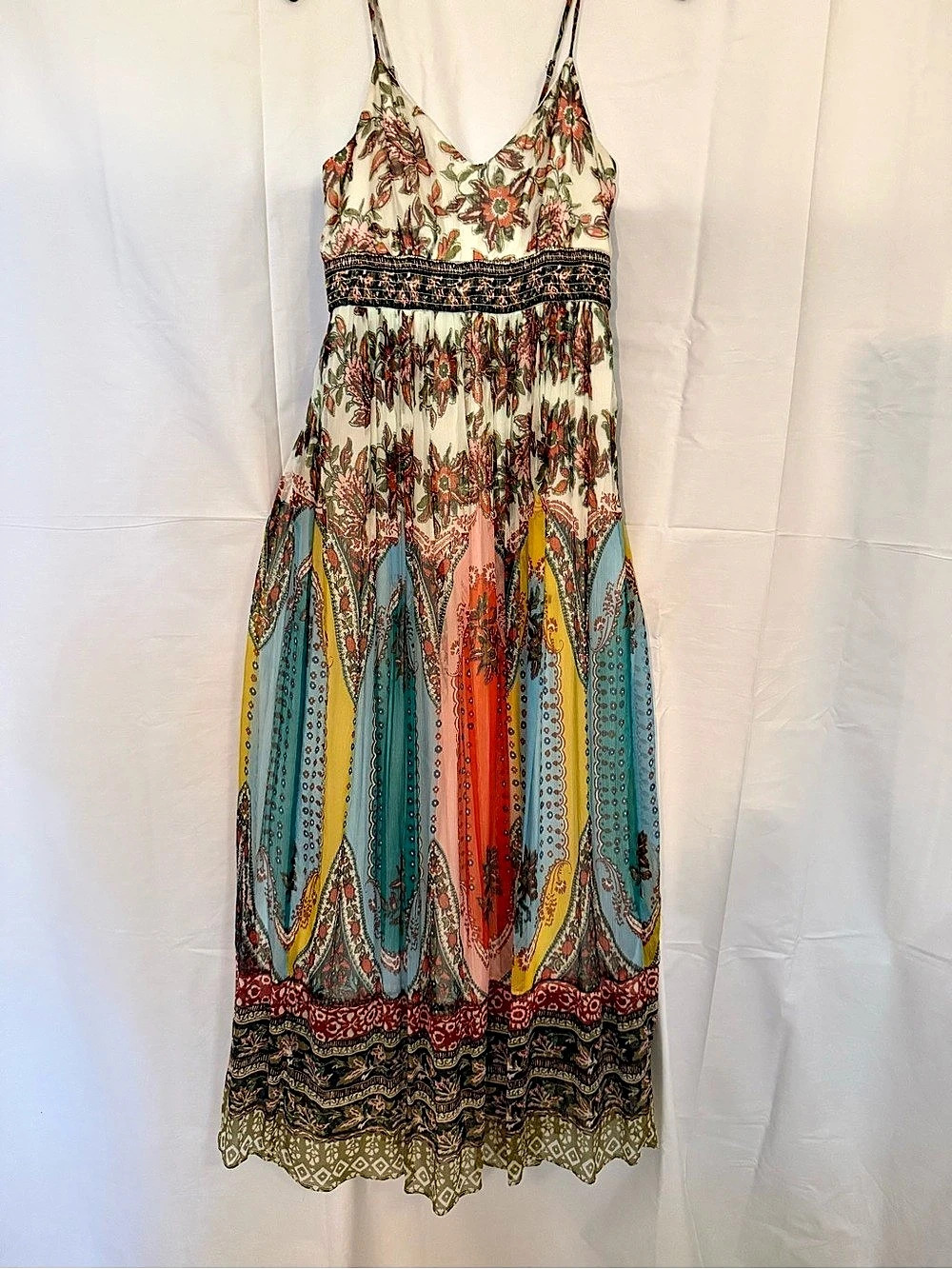 Anthropologie Floral Maxi Dress Size 6 Like New